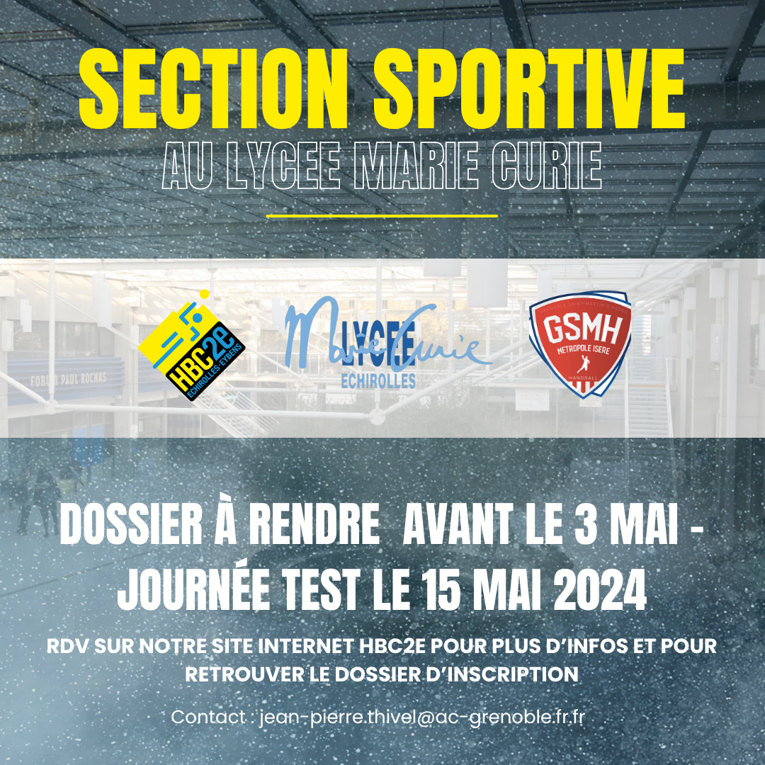 SECTION SPORTIVE MARIE CURIE 