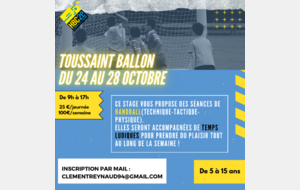 Toussaint Ballon - 24 au 28 Octobre