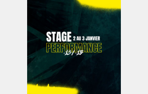 Stage Perf : U13/U15