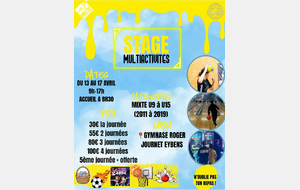 Stage Multiactivités Avril